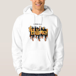 halloween vibes with dripping typography hoodie