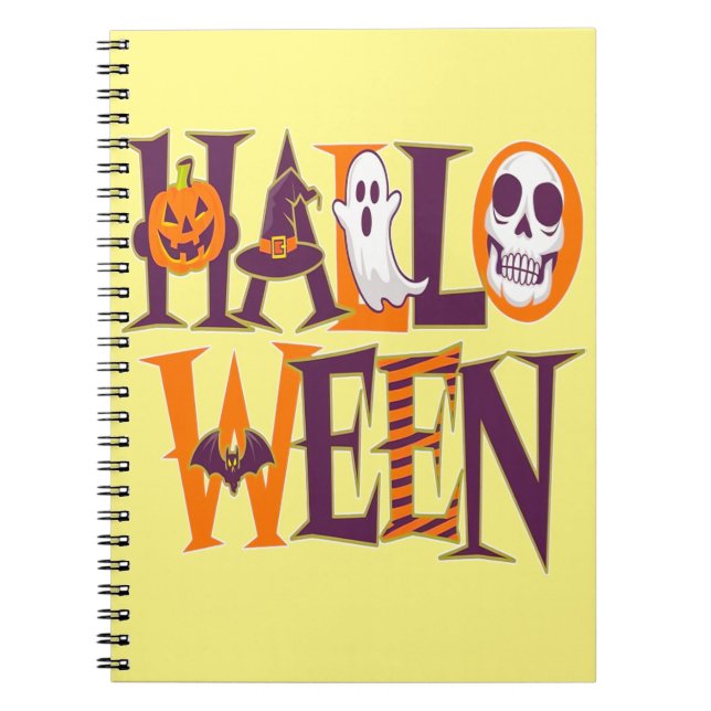 Halloween vibrant colorful notebook (Front)