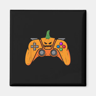 Halloween Video Game Controller With Pumpkin Face Magnet