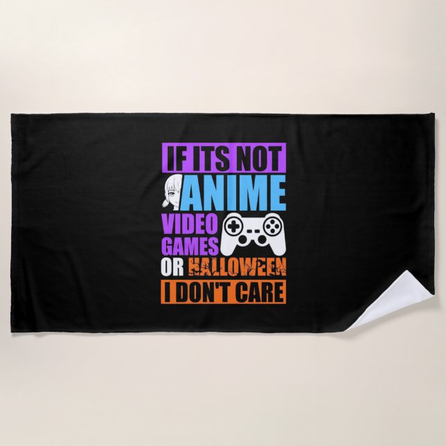 Halloween Video Games Beach Towel (Front)
