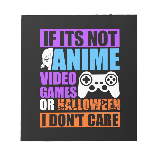 Halloween Video Games Notepad (Front)