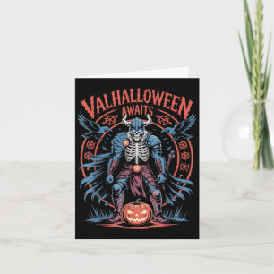 Halloween Viking Warrior - Runes And Ravens - Valh Card