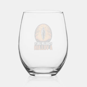 Halloween Villain Vintage Engraving Shirt Design_1 Stemless Wine Glass