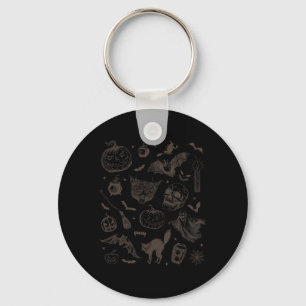 Halloween Vintage Aesthetic 90s Tattoo Cute Retro  Key Ring