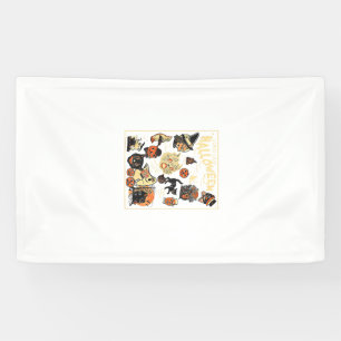Halloween Vintage Black Cat Long Live Halloween Ta Banner