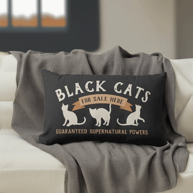Halloween Vintage Black Cats Lumbar Cushion (Creator Uploaded)