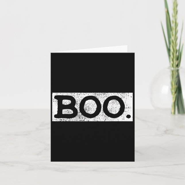 Halloween Vintage Boo Funny Gift  Card (Front)