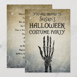 Halloween vintage costume party invitation