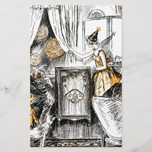 Halloween Vintage Flappers Stationery