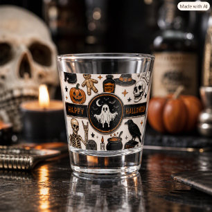 Halloween Vintage-Gothic Vibe Holiday Party  Shot Glass