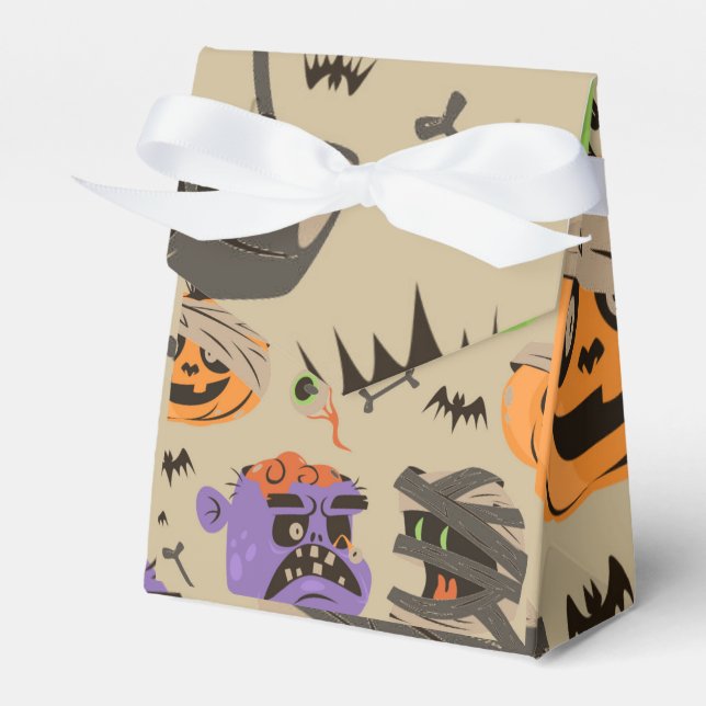 Halloween Vintage Pattern Favour Box (Front Side)