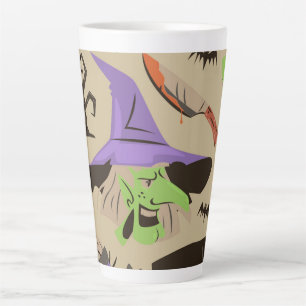 Halloween Vintage Pattern Latte Mug