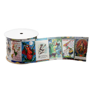 Halloween Vintage Postcard Satin Ribbon