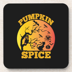 Halloween Vintage Pumpkin Spice Birthday Coaster