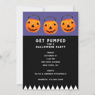 Halloween Vintage Pumpkins Party Invitation