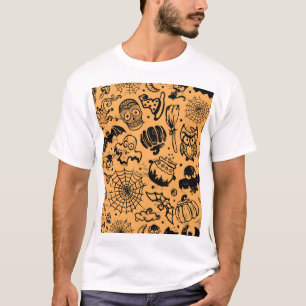 Halloween Vintage Seamless Business T-Shirt