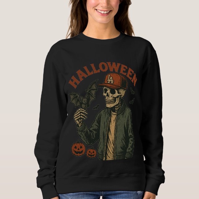 Halloween Vintage - Spooky Skeleton  Sweatshirt (Front)