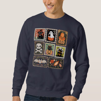 Halloween Vintage Stamp Sweatshirts, Spooky Season Sweatshirt