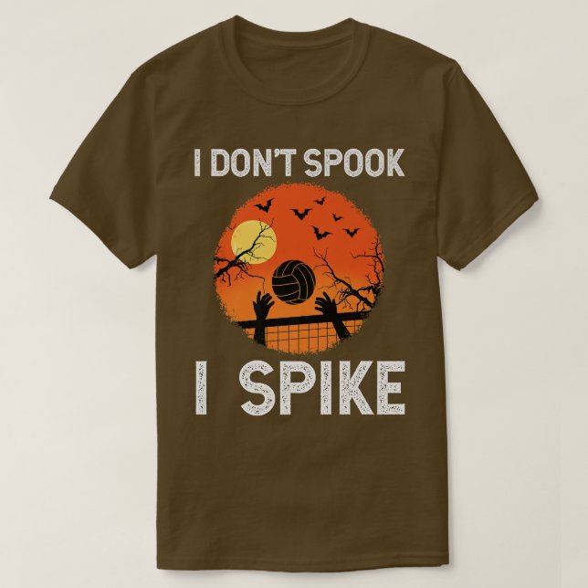 Halloween Volleyball Player Spike Game Sport Net  T-Shirt (Design Front)