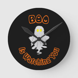Halloween Wall Clock Boo Is Watching You