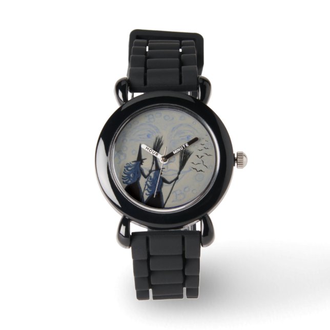 Halloween,watch,witches,broom,glitter,fashion Watch (Front)