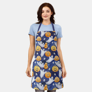 Halloween Watercolor Pattern Apron