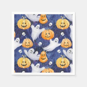 Halloween Watercolor Pattern Napkin