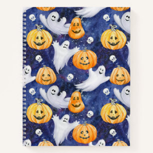 Halloween Watercolor Pattern Notebook
