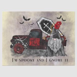 Halloween Watercolor Truck Gnome Tissue Paper