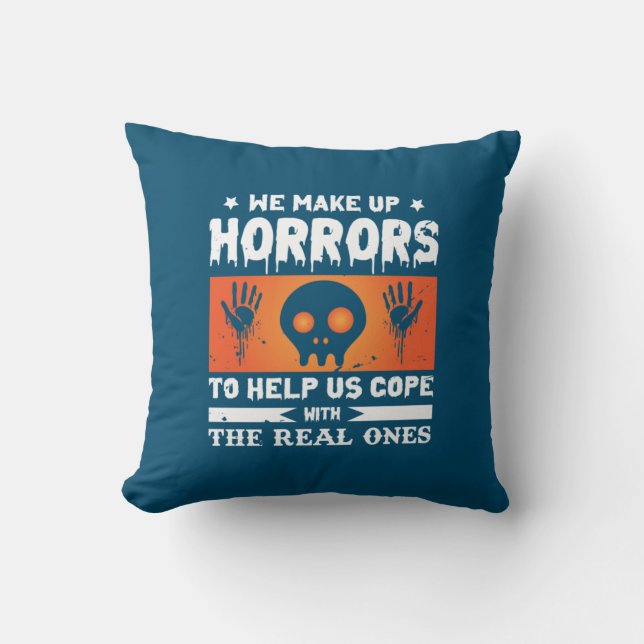 Halloween We Make Up Horrors Cushion (Front)