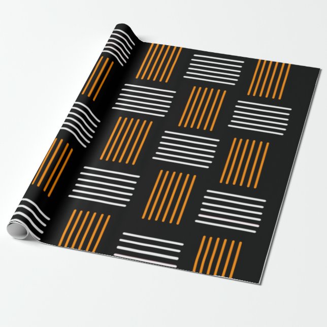 Halloween Weave  Wrapping Paper (Unrolled)