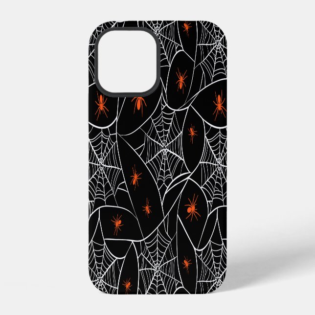 Halloween web and spiders background. iPhone case (Back)
