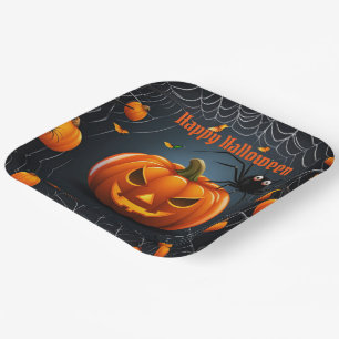 Halloween Web Paper Plate