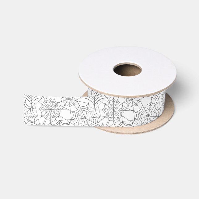 Halloween Webs Satin Ribbon (Spool)