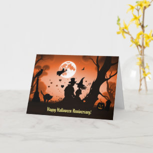 Halloween Wedding Anniversary Cute Couple  Card