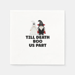 Halloween Wedding Anniversary - Till Death Boo Us Napkin