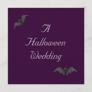 Halloween Wedding - Bat Duo [a] Invitation