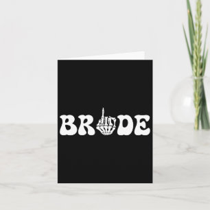 Halloween Wedding Bride Groom Skeleton Couple Matc Card