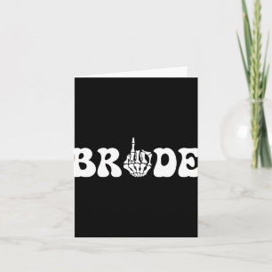 Halloween Wedding Bride Groom Skeleton Couple Matc Card