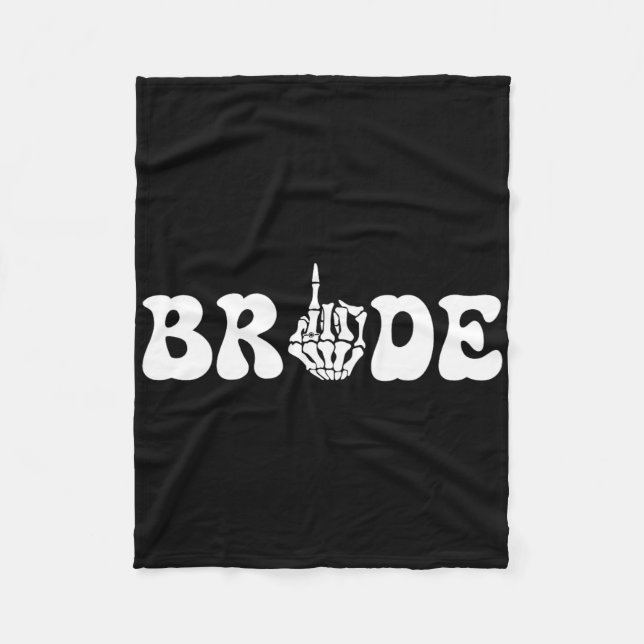 Halloween Wedding Bride Groom Skeleton Couple Matc Fleece Blanket (Front)