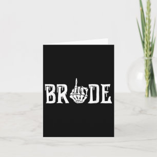 Halloween Wedding Bride Groom Skeleton Till Death Card