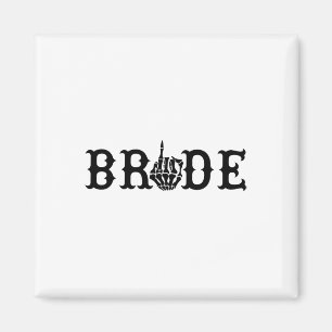 Halloween Wedding Bride Groom Skeleton Till Death  Magnet