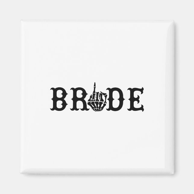 Halloween Wedding Bride Groom Skeleton Till Death  Magnet (Front)
