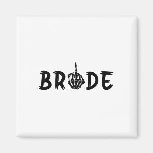 Halloween Wedding Bride Groom Skeleton Till Death  Magnet