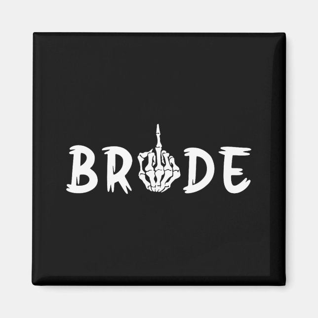 Halloween Wedding Bride Groom Skeleton Till Death  Magnet (Front)