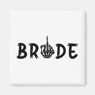 Halloween Wedding Bride Groom Skeleton Till Death  Magnet
