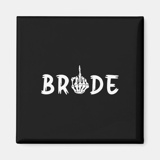 Halloween Wedding Bride Groom Skeleton Till Death  Magnet (Front)