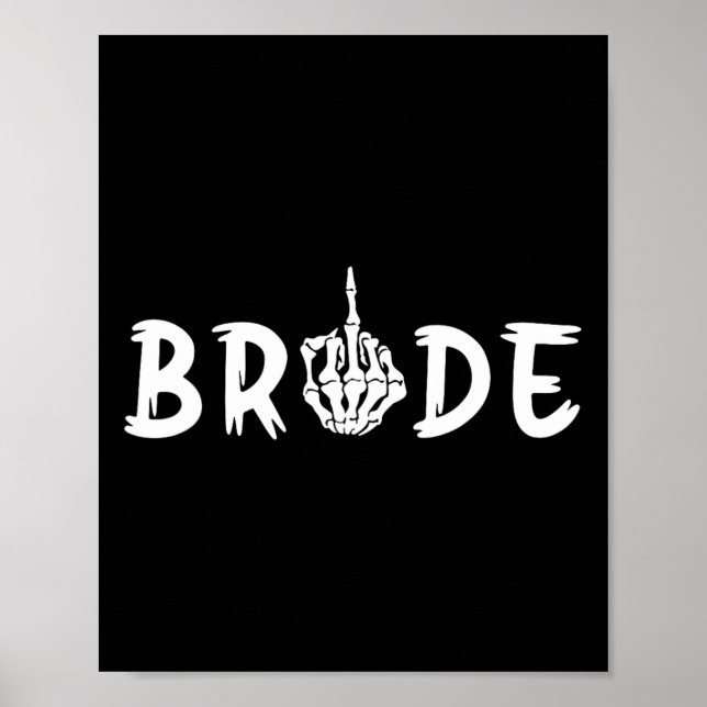 Halloween Wedding Bride Groom Skeleton Till Death  Poster (Front)