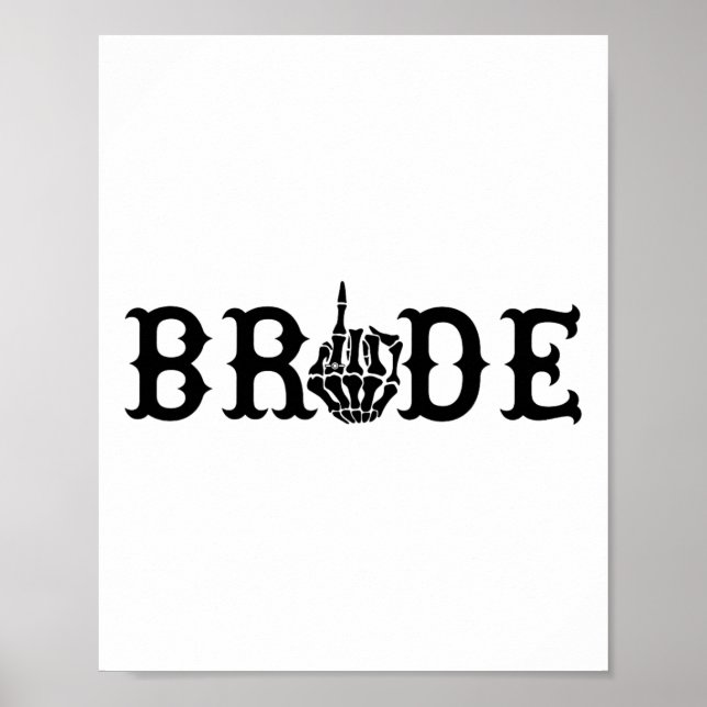 Halloween Wedding Bride Groom Skeleton Till Death  Poster (Front)