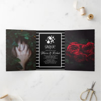 Halloween Wedding Gothic Stripes Skull